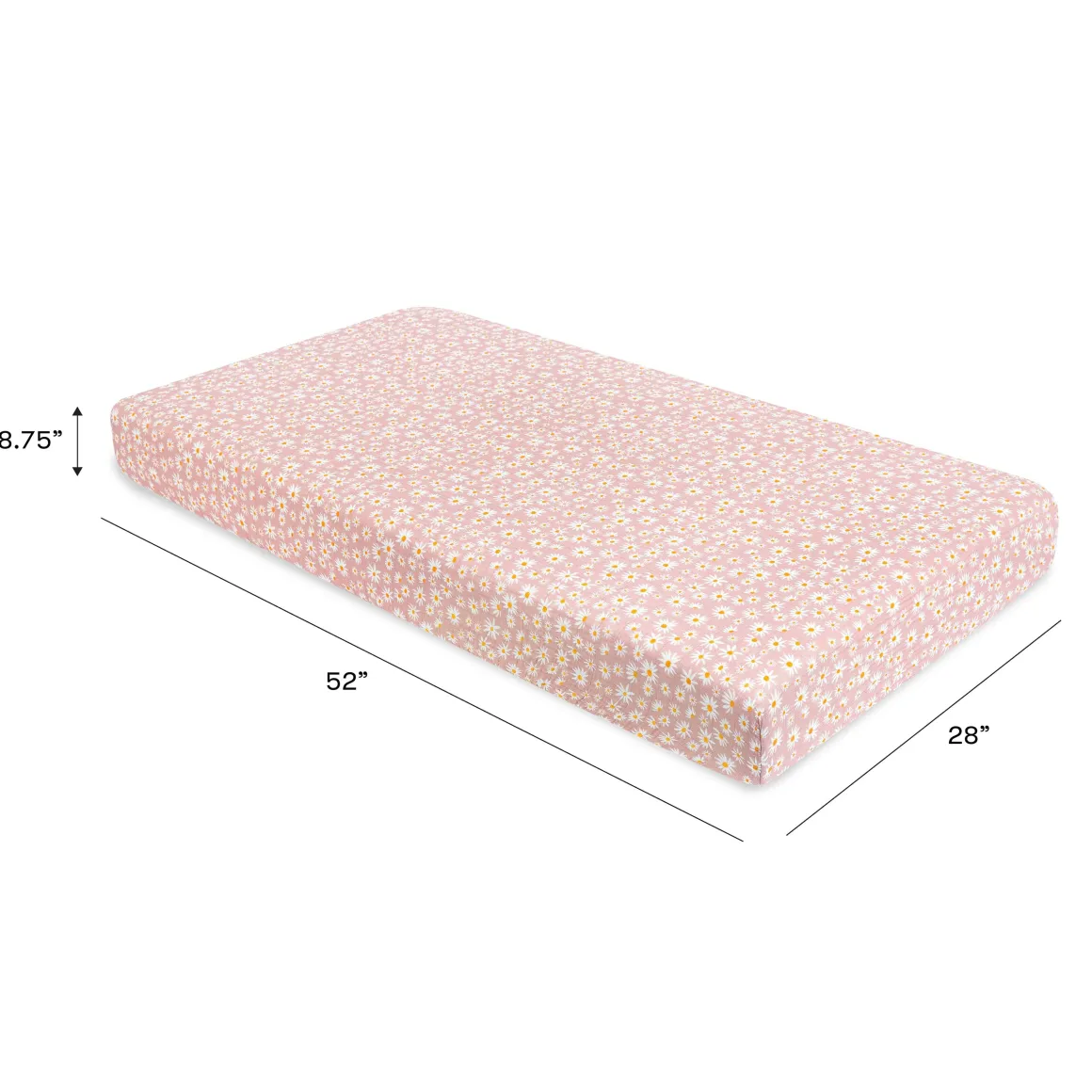 Babyletto Crib Sheet in GOTS Certified Organic Muslin Cotton-Daisy