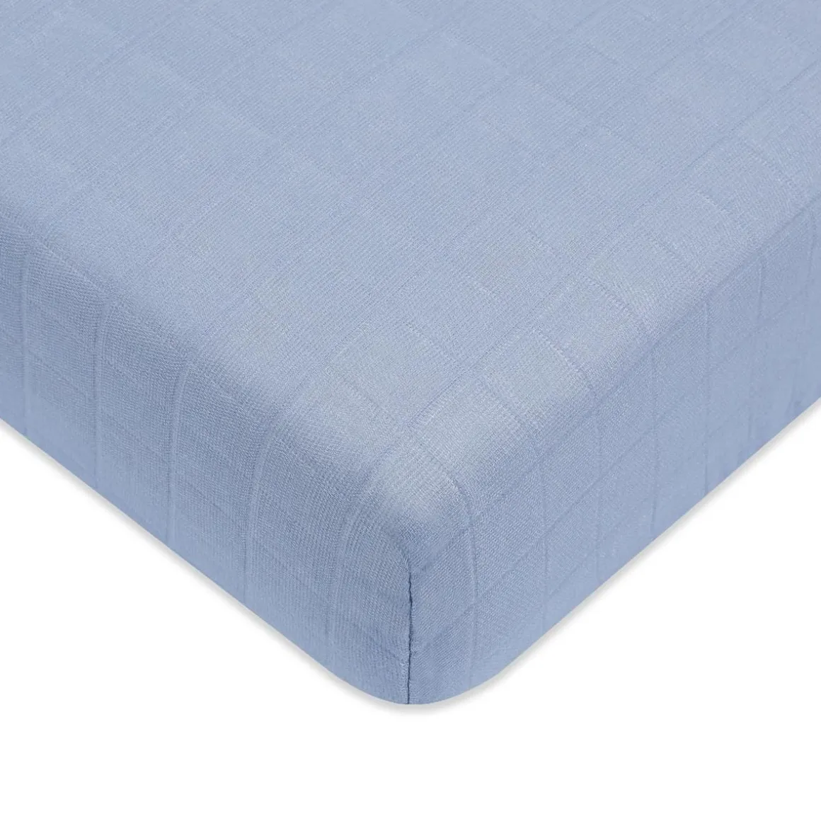 Babyletto Crib Sheet in GOTS Certified Organic Muslin Cotton-Dewdrop