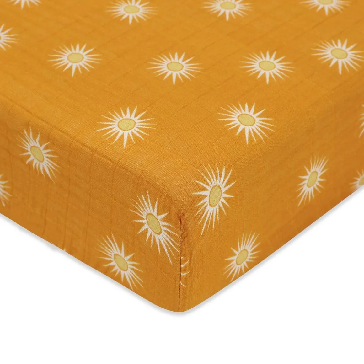 Babyletto Crib Sheet in GOTS Certified Organic Muslin Cotton-Golden Hour