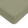 Babyletto Crib Sheet in GOTS Certified Organic Muslin Cotton-Matcha
