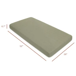 Babyletto Crib Sheet in GOTS Certified Organic Muslin Cotton-Matcha