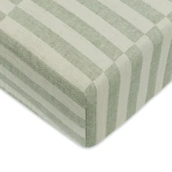 Babyletto Crib Sheet in GOTS Certified Organic Muslin Cotton-Moss Stripe