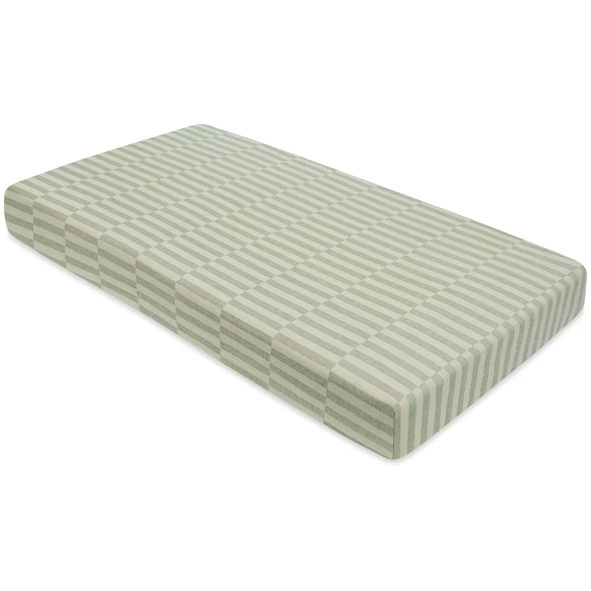 Babyletto Crib Sheet in GOTS Certified Organic Muslin Cotton-Moss Stripe