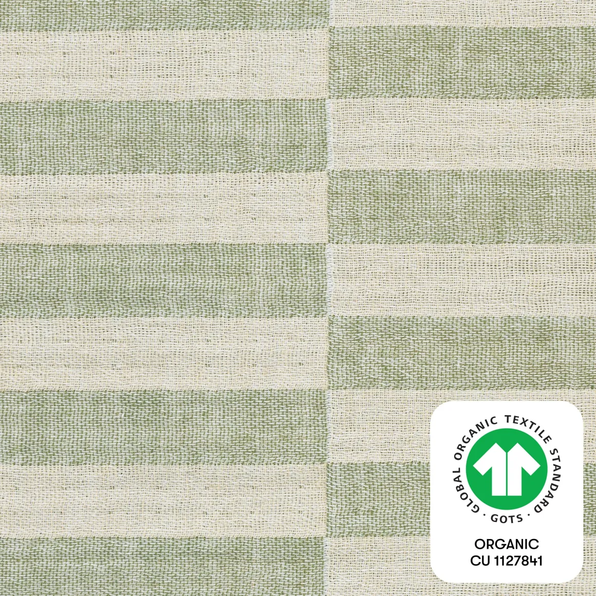 Babyletto Crib Sheet in GOTS Certified Organic Muslin Cotton-Moss Stripe