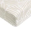 Babyletto Crib Sheet in GOTS Certified Organic Muslin Cotton-Oat Stripe