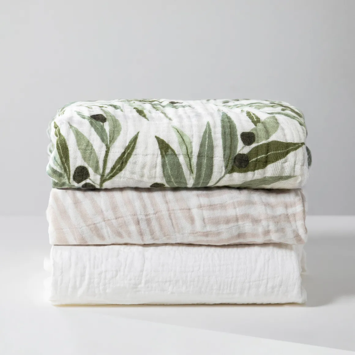 Babyletto Crib Sheet in GOTS Certified Organic Muslin Cotton-Oat Stripe