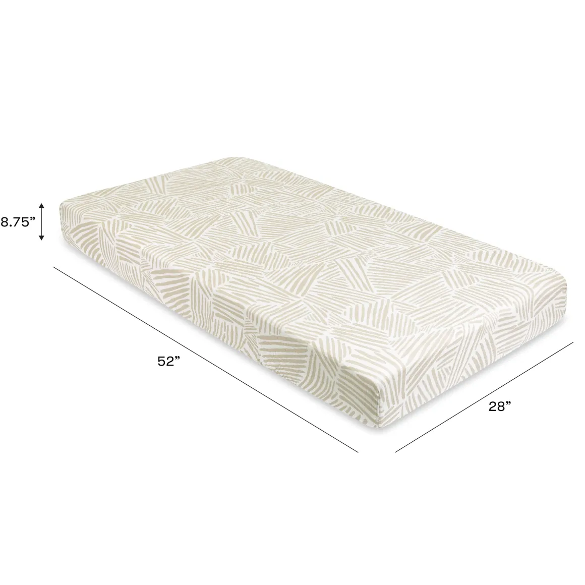 Babyletto Crib Sheet in GOTS Certified Organic Muslin Cotton-Oat Stripe