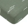 Babyletto Crib Sheet in GOTS Certified Organic Muslin Cotton-Ocean Waves