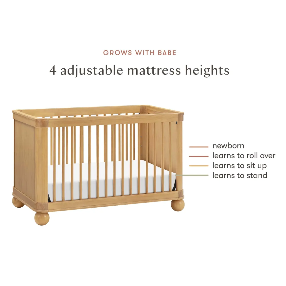 Babyletto Crosby 3-in-1 Convertible Crib - Honey