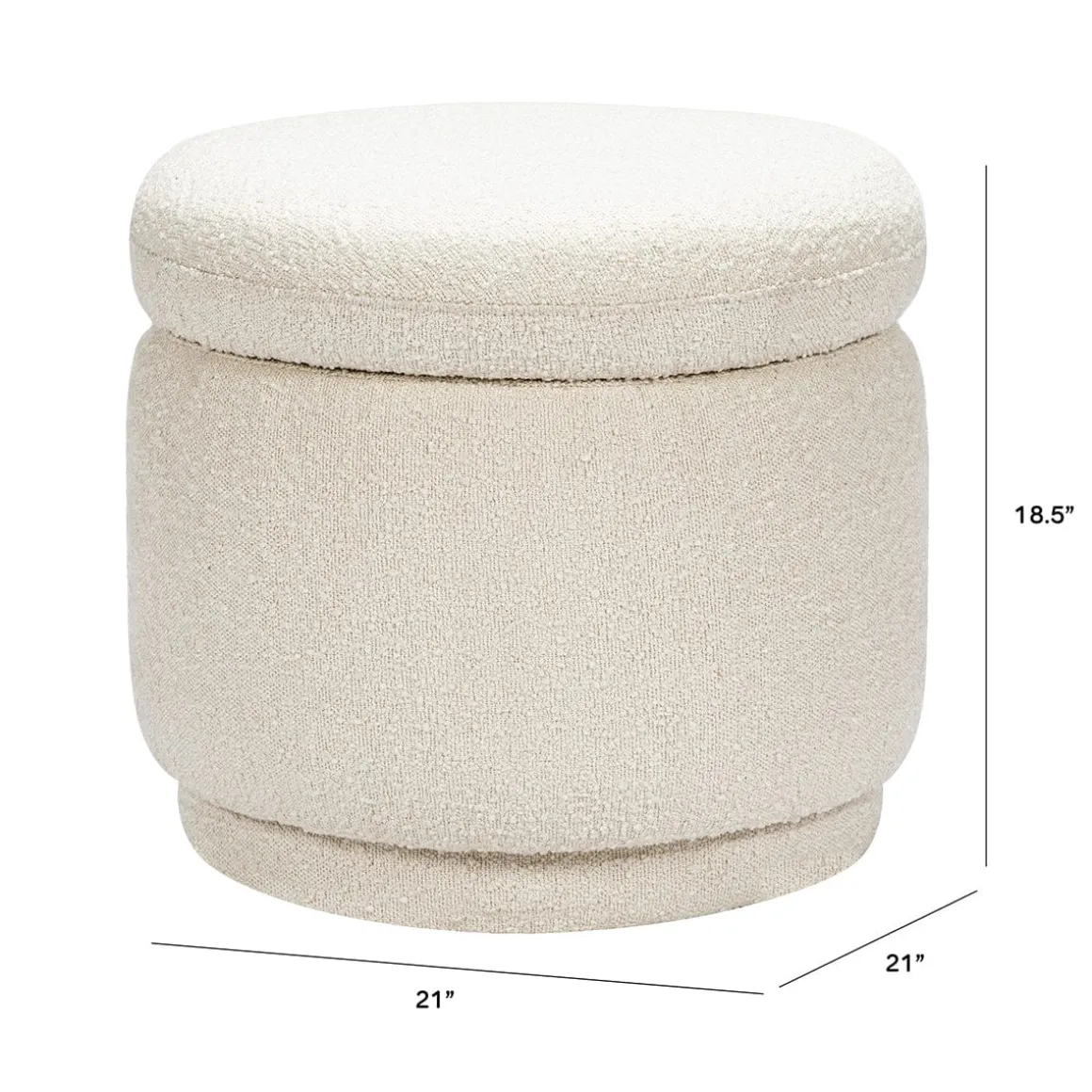 Babyletto Enoki Storage Ottoman - Ivory Boucle