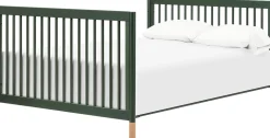 Babyletto Gelato 4-in-1 Convertible Crib w/Toddler Bed Conversion Kit - Forest Green w/Vegan Blonde Leather Feet