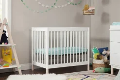 Babyletto Gelato 4-in-1 Convertible Mini Crib - Washed Natural/White