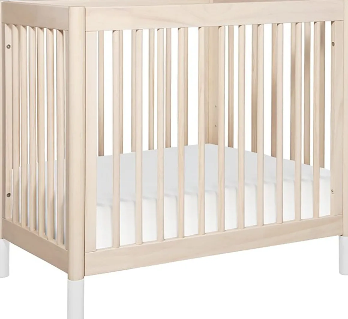 Babyletto Gelato 4-in-1 Convertible Mini Crib - Washed Natural/White