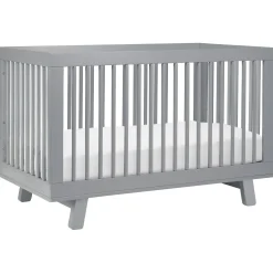 Babyletto Hudson 3-in-1 Convertible Crib with Toddler Bed Conversion Kit - Grey