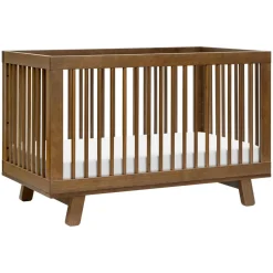 Babyletto Hudson 3-in-1 Convertible Crib with Toddler Bed Conversion Kit - Natural Walnut