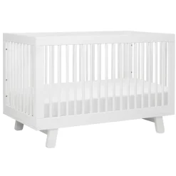 Babyletto Hudson 3-in-1 Convertible Crib with Toddler Bed Conversion Kit - White
