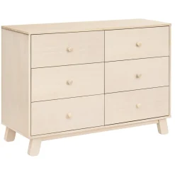 Babyletto Hudson Modern 6-Drawer Assembled Double Dresser - Washed Natural
