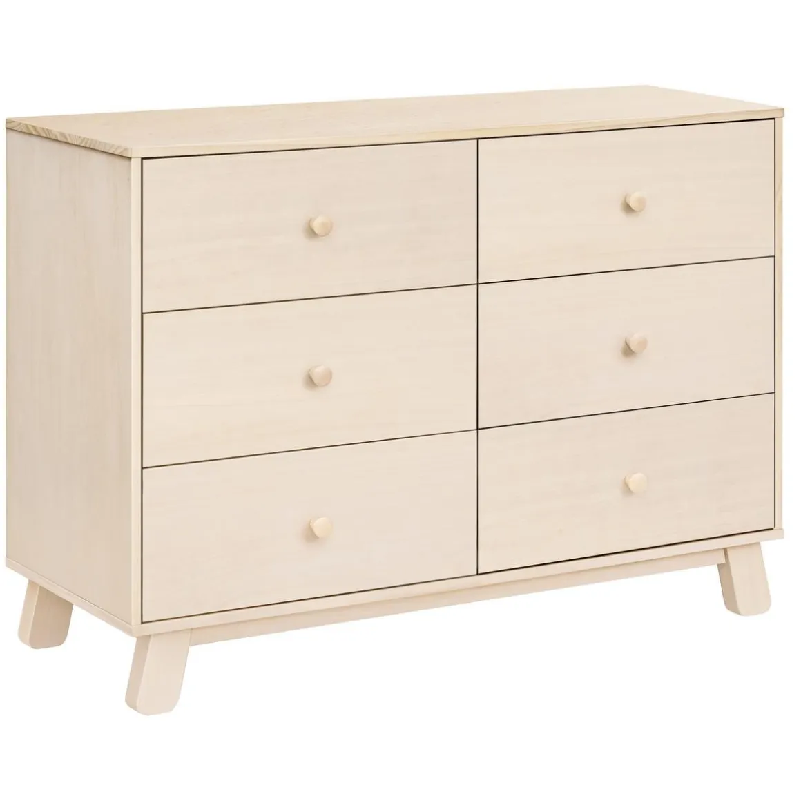 Babyletto Hudson Modern 6-Drawer Assembled Double Dresser - Washed Natural