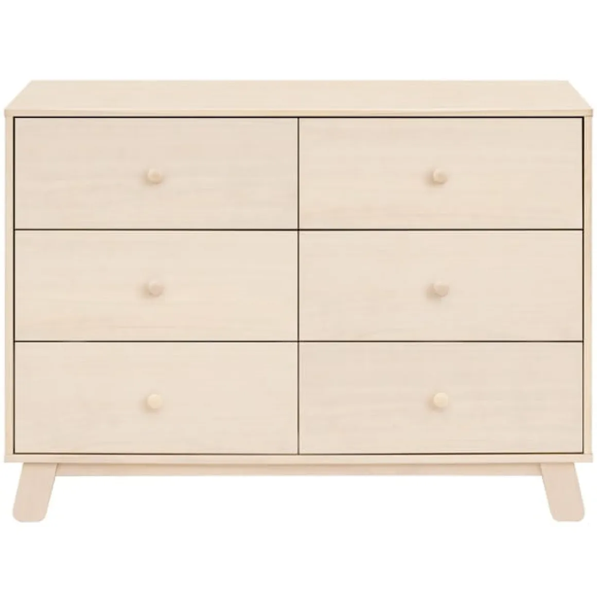 Babyletto Hudson Modern 6-Drawer Assembled Double Dresser - Washed Natural