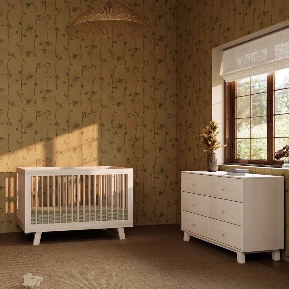 Babyletto Hudson Modern 6-Drawer Assembled Double Dresser - Washed Natural