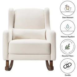 Babyletto Kai Rocker - Performance Natural Eco-Twill w/ Dark Legs