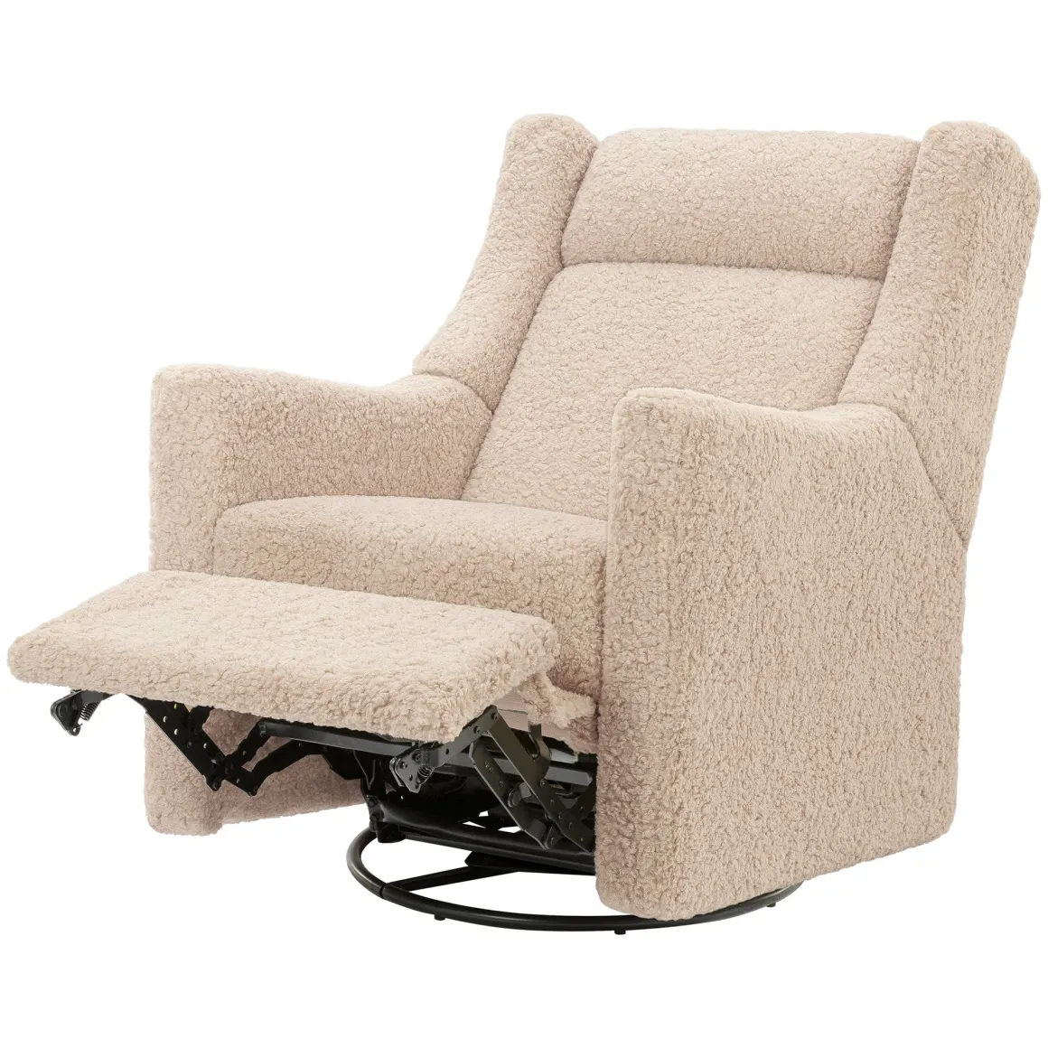 Babyletto Kiwi Deluxe Power Recliner and Swivel Glider with Heat and Massage - Chai Shearling