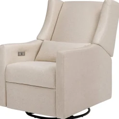 Babyletto Kiwi Electronic Glider Recliner w/ USB - Performance Beach Eco-Weave