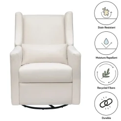 Babyletto Kiwi Electronic Glider Recliner w/ USB - Performance Cream Eco-Weave