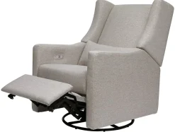 Babyletto Kiwi Electronic Glider Recliner w/ USB - Performance Grey Eco-Weave