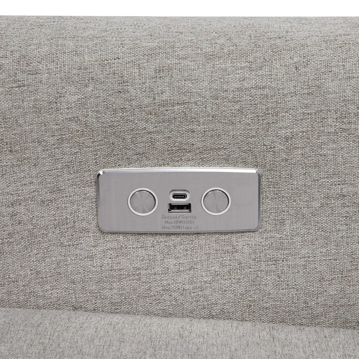 Babyletto Kiwi Electronic Glider Recliner w/ USB - Performance Grey Eco-Weave