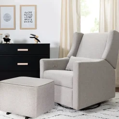 Babyletto Kiwi Electronic Glider Recliner w/ USB - Performance Grey Eco-Weave