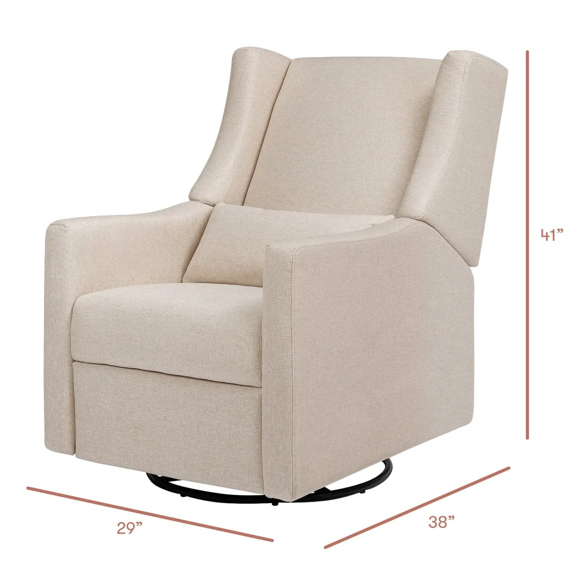 Babyletto Kiwi Recliner and Swivel Glider - Performance Beach Eco-Weave