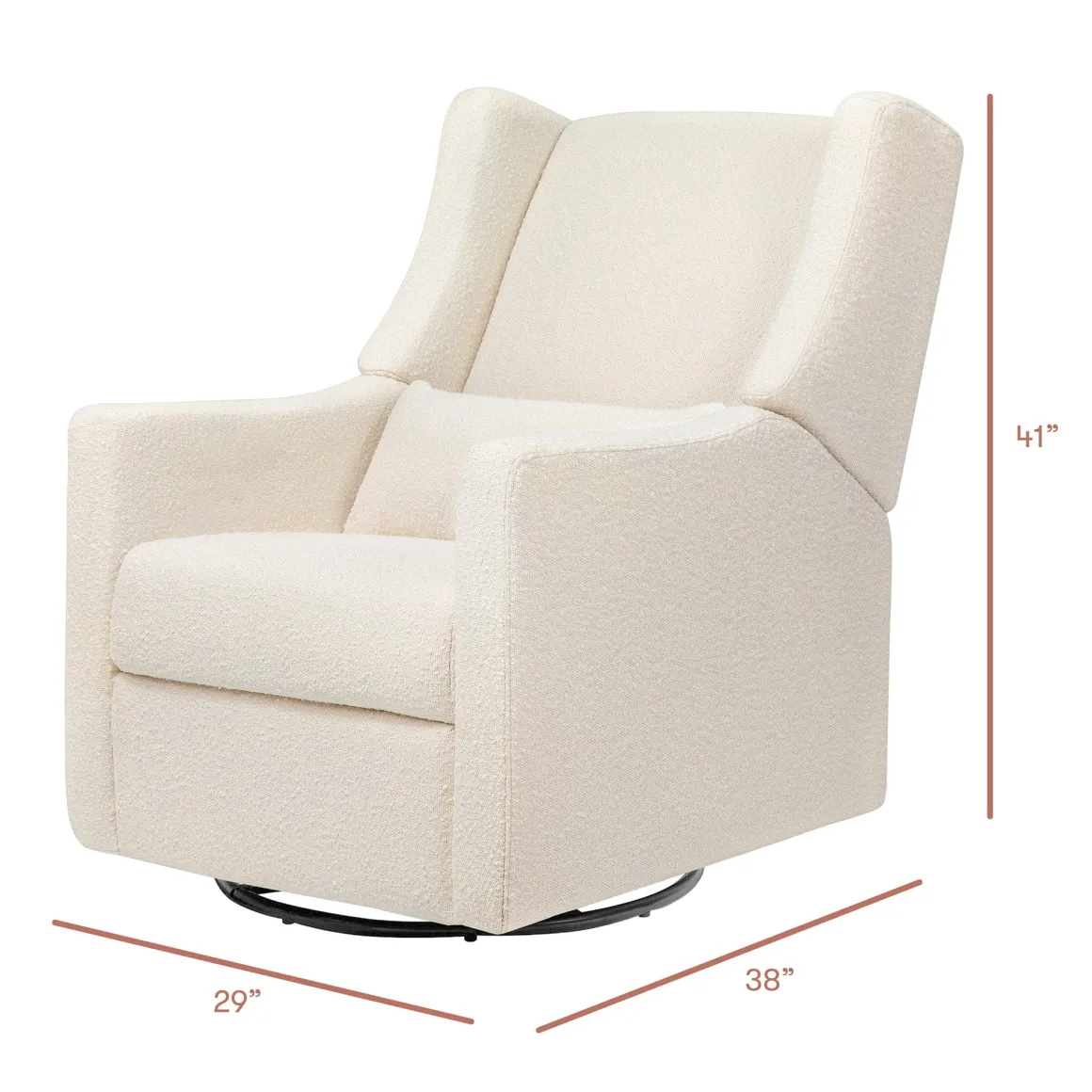 Babyletto Kiwi Recliner and Swivel Glider - Performance Ivory Boucle