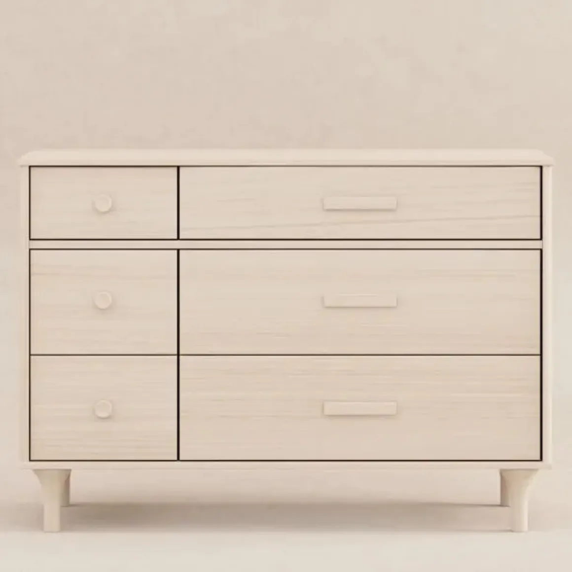 Babyletto Lolly 6-Drawer Assembled Double Dresser - Washed Natural