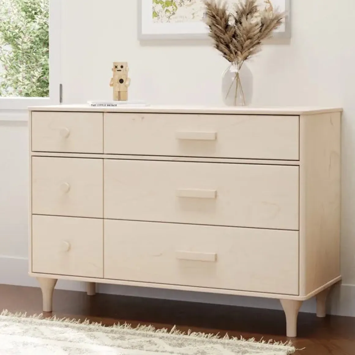 Babyletto Lolly 6-Drawer Assembled Double Dresser - Washed Natural