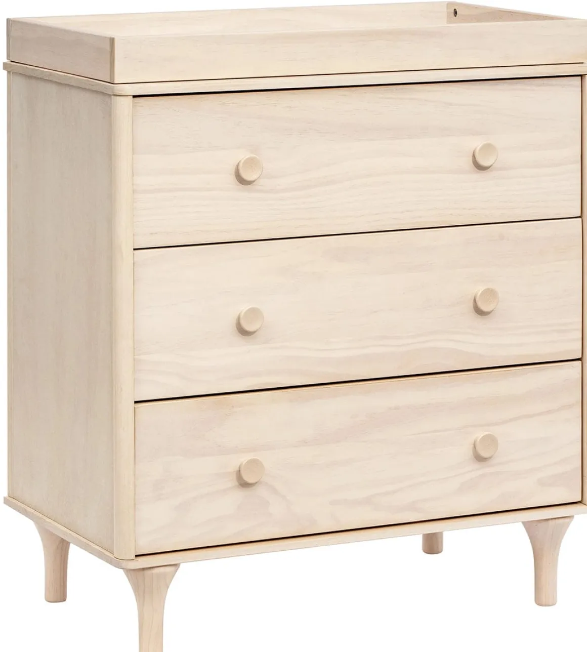 Babyletto Lolly 3-Drawer Changer Dresser, KD w/Removable Changing Tray - Washed Natural