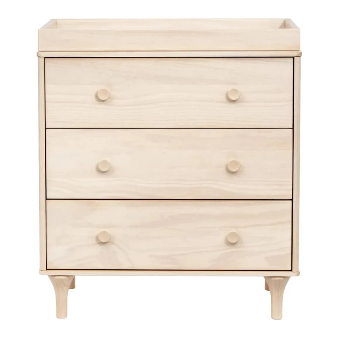 Babyletto Lolly 3-Drawer Changer Dresser, KD w/Removable Changing Tray - Washed Natural
