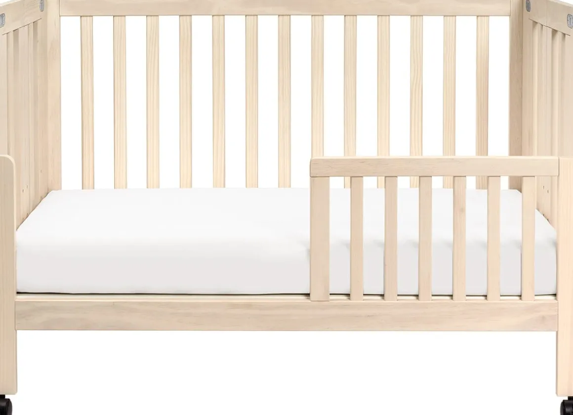 Babyletto Maki Full-Size Portable Folding Crib w/Toddler Bed Conversion Kit - Washed Natural