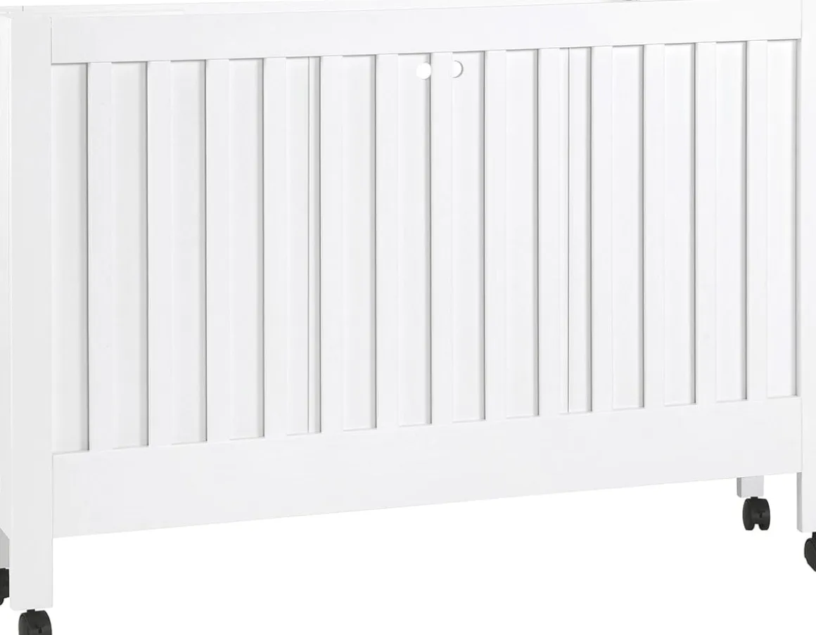 Babyletto Maki Full-Size Portable Folding Crib w/Toddler Bed Conversion Kit - White