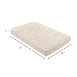 Babyletto Mini Crib Sheet in GOTS Certified Organic Muslin Cotton - Beach Bum