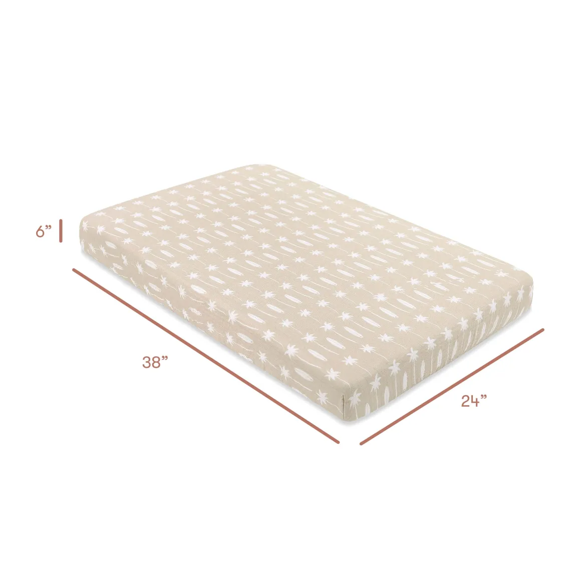Babyletto Mini Crib Sheet in GOTS Certified Organic Muslin Cotton - Beach Bum