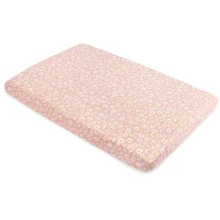 Babyletto Mini Crib Sheet in GOTS Certified Organic Muslin Cotton - Daisy