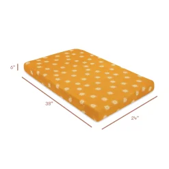 Babyletto Mini Crib Sheet in GOTS Certified Organic Muslin Cotton - Golden Hour