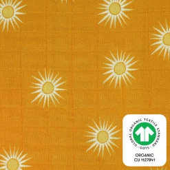 Babyletto Mini Crib Sheet in GOTS Certified Organic Muslin Cotton - Golden Hour