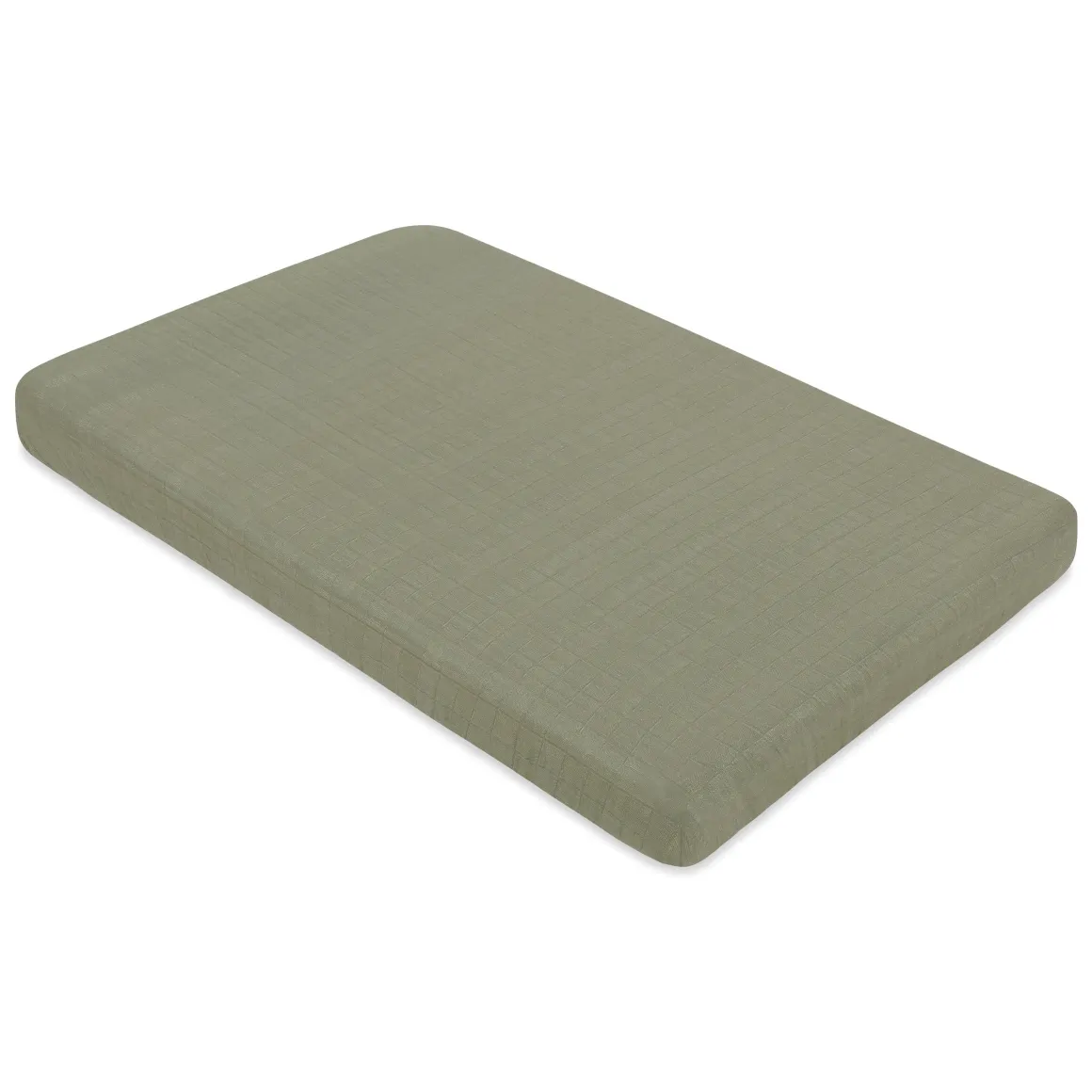 Babyletto Mini Crib Sheet in GOTS Certified Organic Muslin Cotton - Matcha