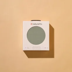Babyletto Mini Crib Sheet in GOTS Certified Organic Muslin Cotton - Matcha