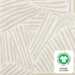 Babyletto Mini Crib Sheet in GOTS Certified Organic Muslin Cotton - Oat Stripe
