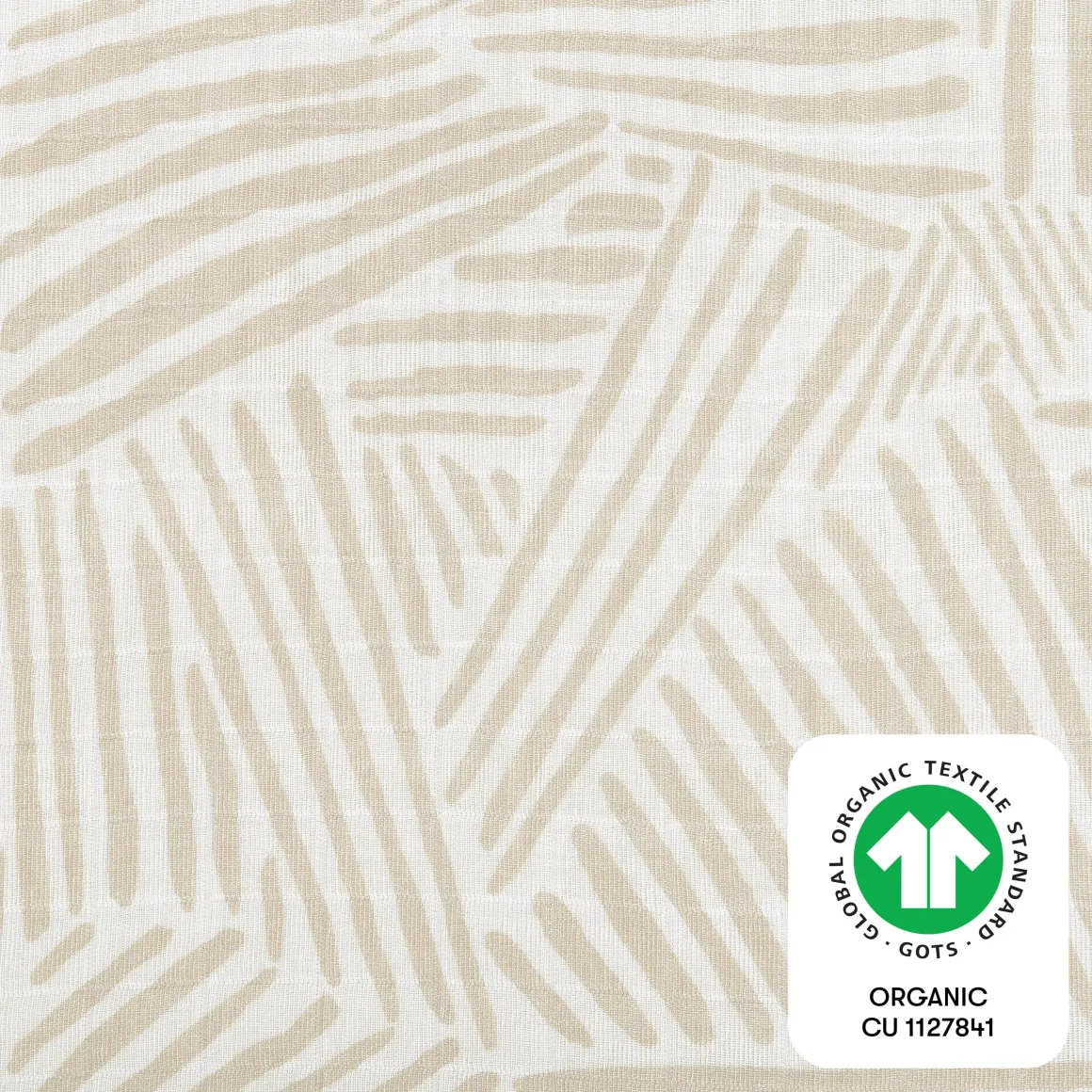 Babyletto Mini Crib Sheet in GOTS Certified Organic Muslin Cotton - Oat Stripe