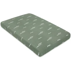 Babyletto Mini Crib Sheet in GOTS Certified Organic Muslin Cotton - Ocean Waves