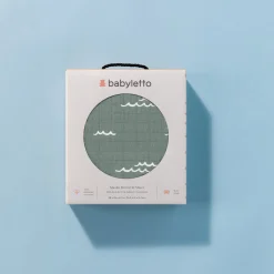 Babyletto Mini Crib Sheet in GOTS Certified Organic Muslin Cotton - Ocean Waves
